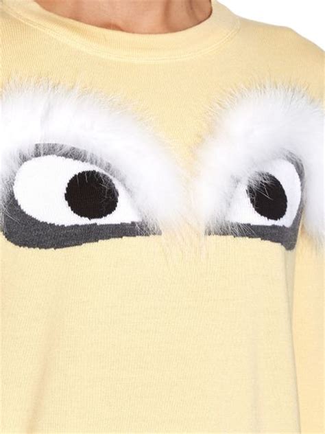 fendi sweater with eyes|fendi sweater women.